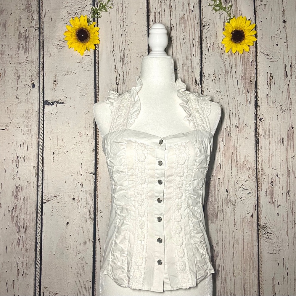 HEARTSOUL white button up blouse size S